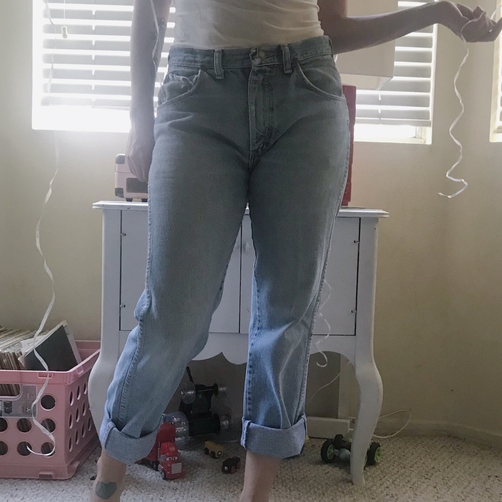 High Rise VTG Mom Jeans light distressed - Picture 4 of 8